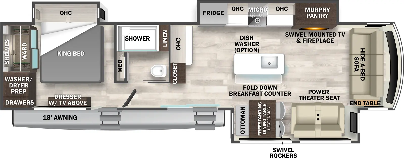 Cedar Creek Cottage 40CCK Floorplan